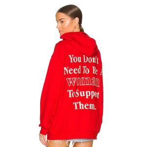 The Mayfair group Red oversized Woman Zip Up Hoodie S/M